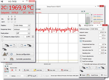 SensorTools software with highspeed control pyrometers