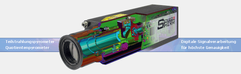 Pyrometer-Visualisierung innen und außen.
