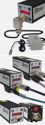 Several pyrometer views with different features.