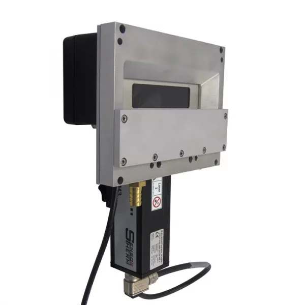 Line scanner with pyrometer for measuring angles between 0.56 and 90°