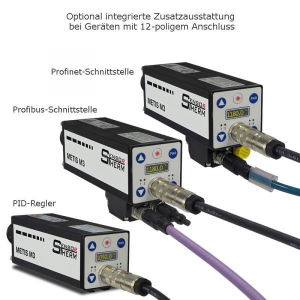 3 Pyrometermodelle Metsi M3 mit Profibus, Profinetschnittstelle oder PID-Regler