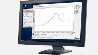 Monitor mit Softwarescreenshot