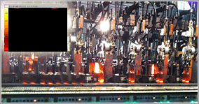 Glastropfenanimation Animation von 2 fallenden Glastropfen in Glaswerk