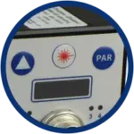 Rückansicht vom Pyrometermodell Metis mit Laserpilotlichttaster